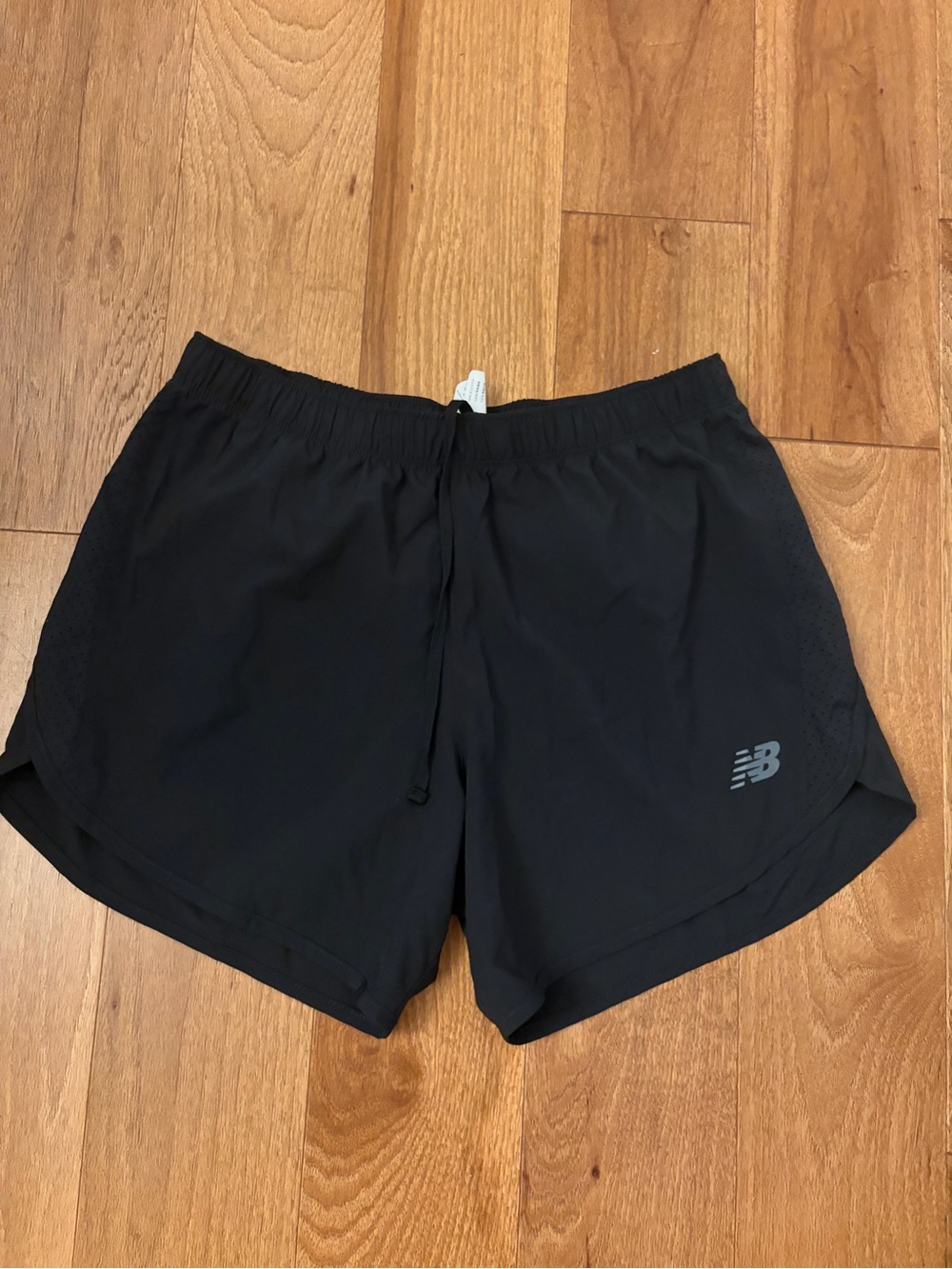 New Balance Black Athletic Shorts with Drawstring Waist